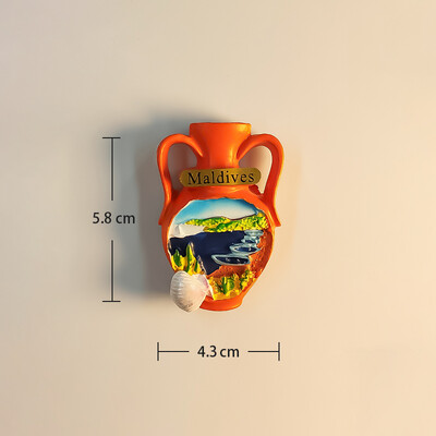 Maldive, vedere la plajă și la mare, turism popular, stereoscopic 3D, meșteșuguri, comemorare de călătorie, decorare pentru casă, magneți de frigider