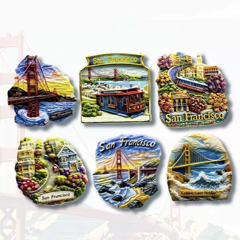 America de Nord Statele Unite ale Americii Los Angeles Halloween San Francisco Rășină Magneți 3D Frigider Suvenir Turism Autocolant Frigider Artizanat