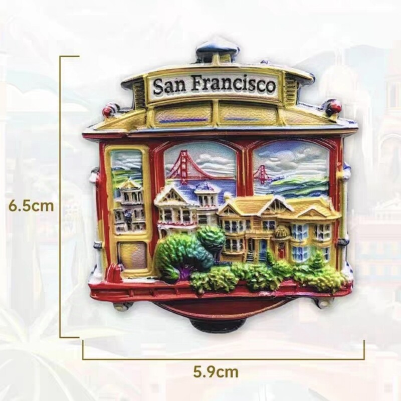 America de Nord Statele Unite ale Americii Los Angeles Halloween San Francisco Rășină Magneți 3D Frigider Suvenir Turism Autocolant Frigider Artizanat