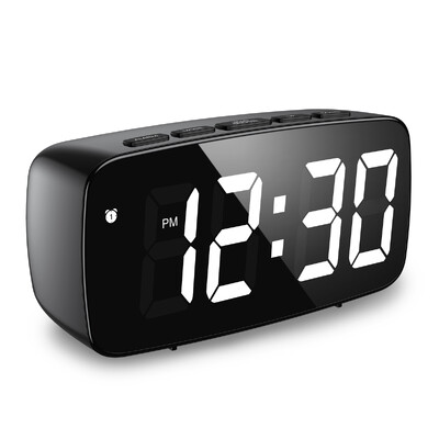 Ceas cu alarmă ORIA Ceas cu LED digital Control vocal Amânare Timp Afișare temperatură Mod noapte Reloj Despertador Ceasuri de birou