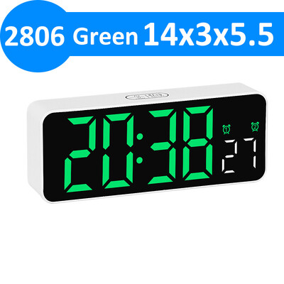 Control vocal Ceas cu alarmă digital Ceas de masă Data Săptămâna Reglarea luminozității Ceas electronic Temporizator 12/24H Decorare interioară