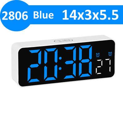 Control vocal Ceas cu alarmă digital Ceas de masă Data Săptămâna Reglarea luminozității Ceas electronic Temporizator 12/24H Decorare interioară