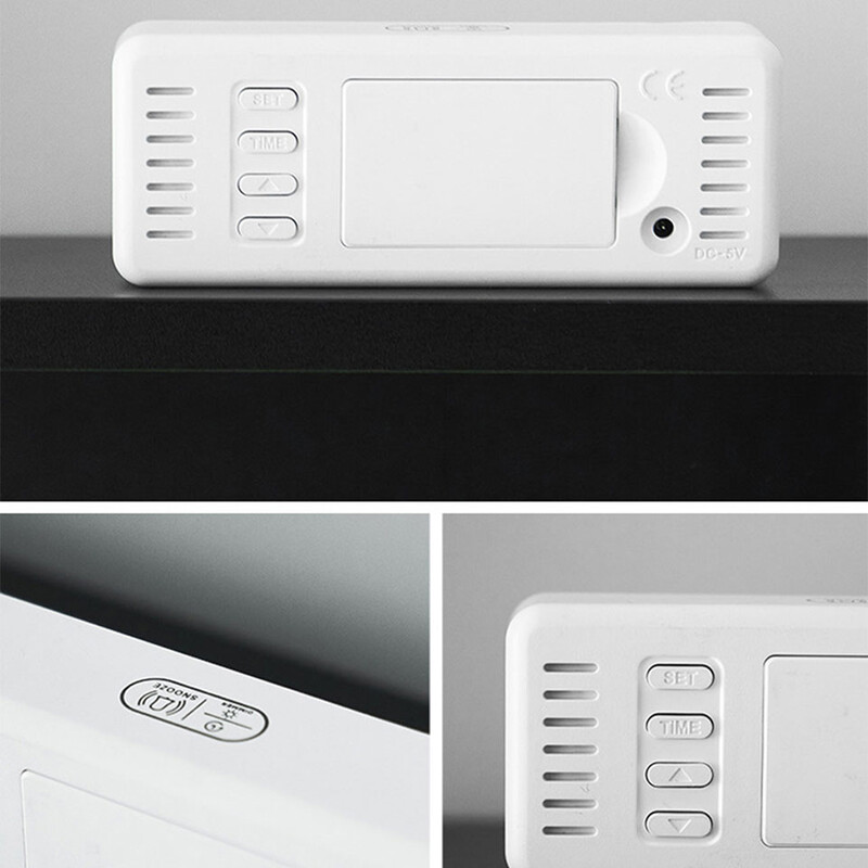 Control vocal Ceas cu alarmă digital Ceas de masă Data Săptămâna Reglarea luminozității Ceas electronic Temporizator 12/24H Decorare interioară