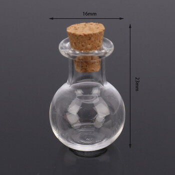 10x Small Glass Bottles Miniature Potion Bottle Mini Cork Glass Vials Wedding