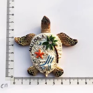 Creativă Țestoasă de mare Vânt de mare Suvenir de călătorie Spania Mallorca Artizanat decorativ Cadou autocolant magnetic pentru frigider