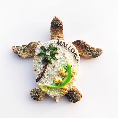 Creativă Țestoasă de mare Vânt de mare Suvenir de călătorie Spania Mallorca Artizanat decorativ Cadou autocolant magnetic pentru frigider