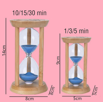 1-30 λεπτά Ξύλινο φθορισμό Κλεψύδρα Creative Timers Sandglass Sandy Clock Εργαλείο κουζίνας Decoratio Desktop Στολίδι σπιτιού