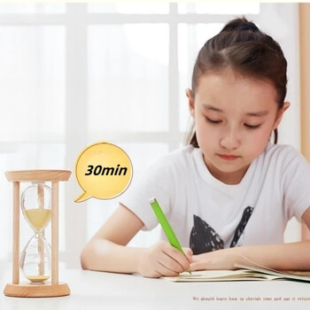 1-30 λεπτά Ξύλινο φθορισμό Κλεψύδρα Creative Timers Sandglass Sandy Clock Εργαλείο κουζίνας Decoratio Desktop Στολίδι σπιτιού