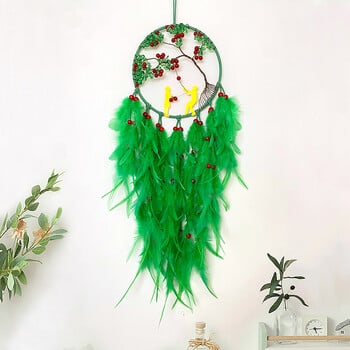 Dream Catcher Χειροποίητα υφαντά πράσινα φτερά κρεμάστρες τοίχου για κρεβατοκάμαρα Δώρα φεστιβάλ γενεθλίων Διακοσμήσεις σπιτιού