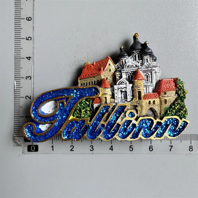 Tallinn Estonia Magneți pentru frigider suvenir turistic 3D Rășină Artizanat Autocolante magnetice pentru frigider Colecție Decorare Cadouri
