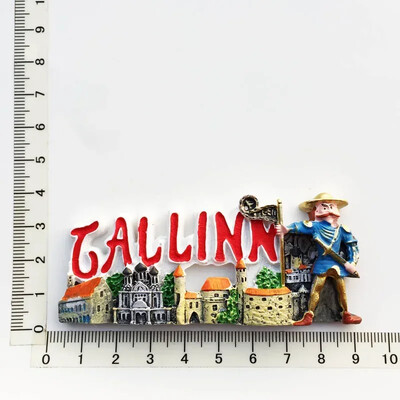 Tallinn Estonia Magneți pentru frigider suvenir turistic 3D Rășină Artizanat Autocolante magnetice pentru frigider Colecție Decorare Cadouri