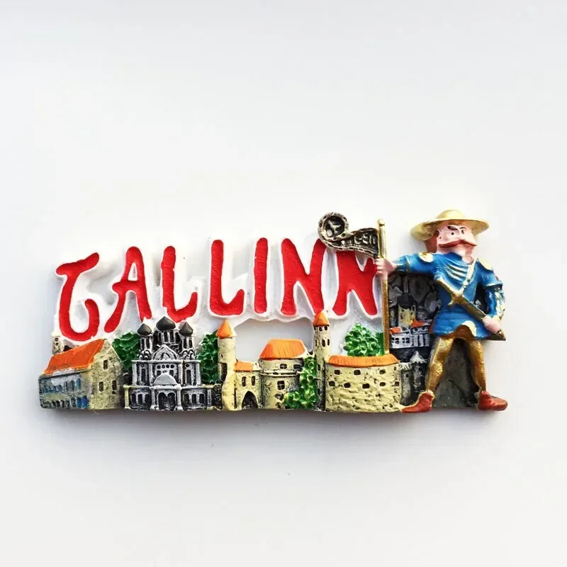 Tallinn Estonia Magneți pentru frigider suvenir turistic 3D Rășină Artizanat Autocolante magnetice pentru frigider Colecție Decorare Cadouri