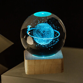 3D Crystal Ball Luminous Galaxy Solar System Rain Cloud Series Crystal Ball Nightlight Σκαλιστό Δώρο γενεθλίων Διακόσμηση κρεβατοκάμαρας