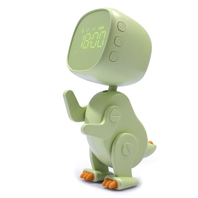 Ceas cu alarmă pentru copii, ceas pentru antrenament pentru somn, lumini de noapte, ceas digital cu dinozaur de birou