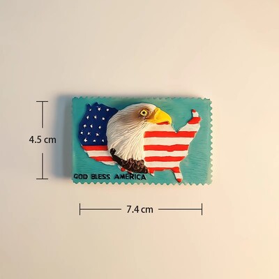 Drapelul Washington Eagle Of The United Pictat manual Magneți pentru frigider 3D Suveniruri pentru turism Irlanda Autocolante magnetice pentru frigider