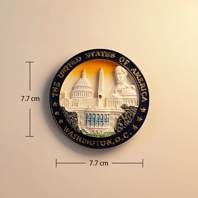 Drapelul Washington Eagle Of The United Pictat manual Magneți pentru frigider 3D Suveniruri pentru turism Irlanda Autocolante magnetice pentru frigider