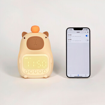 1 τμχ Χαριτωμένο Ξυπνητήρι Capybara Ready To Rise Sleep Trainer για Διακόσμηση γραφείου σαλονιού στο σπίτι Δώρο της μητέρας Άνοιξη Πάσχα