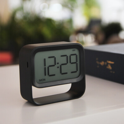 Lampă cu ceas cu buclă Ceas cu alarmă digitală LED Design cu lumină de noapte Ceasuri de birou Decorare masă pentru acasă Baterie încorporată de 1200 mAh