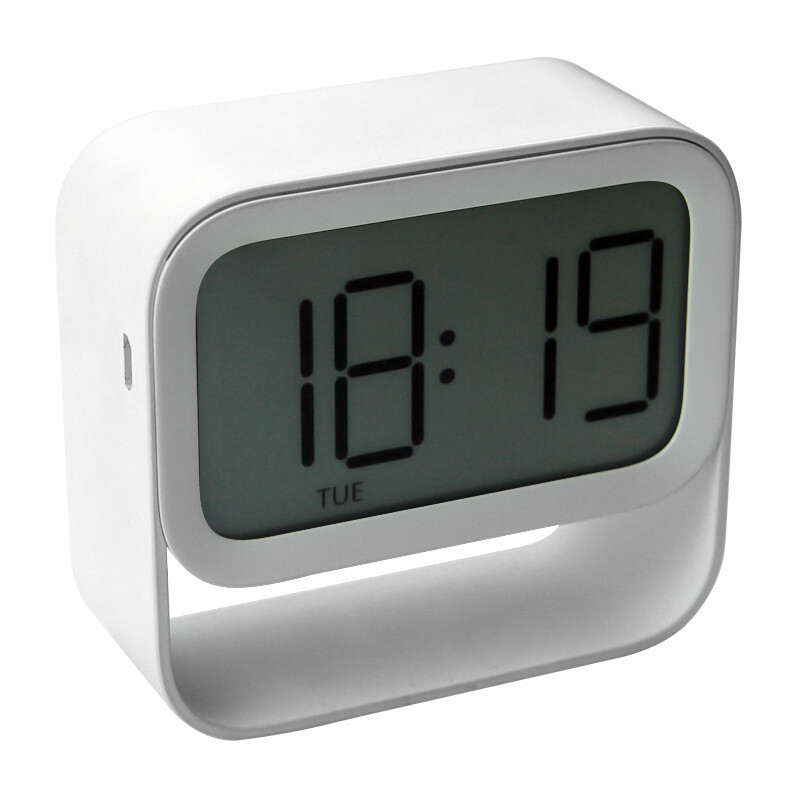 Lampă cu ceas cu buclă Ceas cu alarmă digitală LED Design cu lumină de noapte Ceasuri de birou Decorare masă pentru acasă Baterie încorporată de 1200 mAh