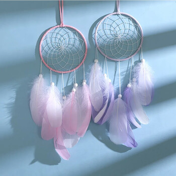 Nordic Hanging Decoration Feather Dream Catcher Circular Feathers Wall Habitacion Decor for Kids Home Decoracion Photography