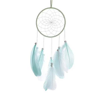 Decor nordic agățat cu pene prins de vise, pene circulare, decorațiuni de perete pentru copii, decorarea casei, fotografie