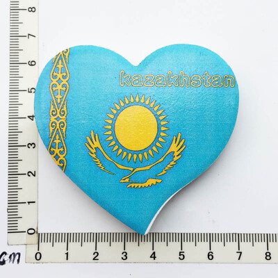Magneți pentru frigider Kazahstan Suveniruri de călătorie Steagul național Autocolante pentru frigider Cadouri de nuntă Autocolante magnetice de perete foto