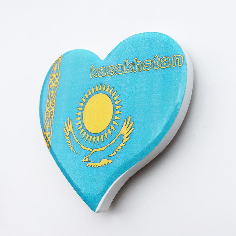 Magneți pentru frigider Kazahstan Suveniruri de călătorie Steagul național Autocolante pentru frigider Cadouri de nuntă Autocolante magnetice de perete foto