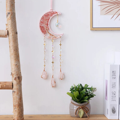 Atrapator de vise, piatra de cristal, clopotel de vant realizat manual, agatator de soare, pandantiv pentru masina, ornamente suspendate in camera, cadouri pentru festivalul de nastere, decorare pentru casa