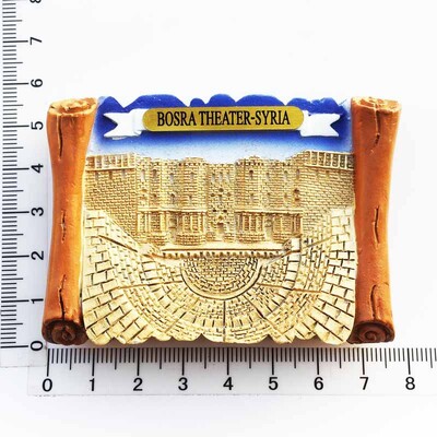 Magneți magnetici pentru frigider pentru Siria, cadou memorial de călătorie, autocolant magnetic pentru frigider pictat în rășină pentru decorarea casei