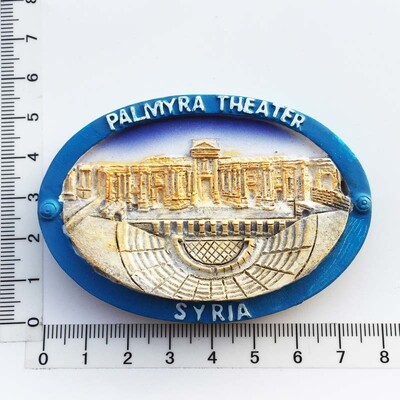 Magneți magnetici pentru frigider pentru Siria, cadou memorial de călătorie, autocolant magnetic pentru frigider pictat în rășină pentru decorarea casei