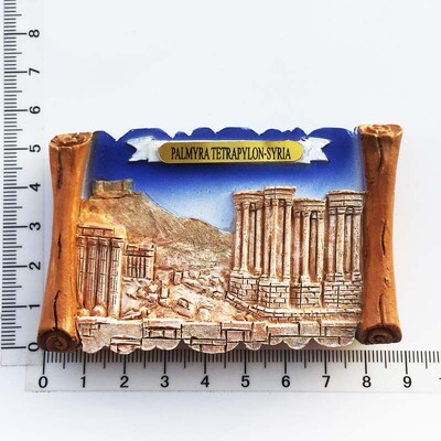 Magneți magnetici pentru frigider pentru Siria, cadou memorial de călătorie, autocolant magnetic pentru frigider pictat în rășină pentru decorarea casei