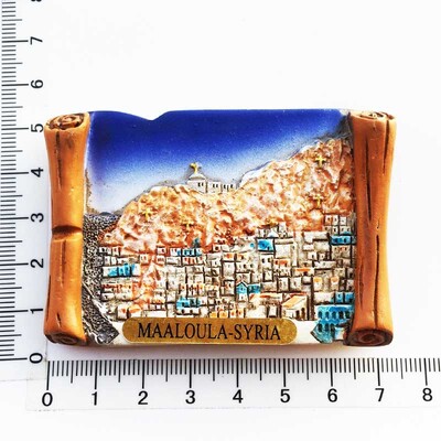 Magneți magnetici pentru frigider pentru Siria, cadou memorial de călătorie, autocolant magnetic pentru frigider pictat în rășină pentru decorarea casei