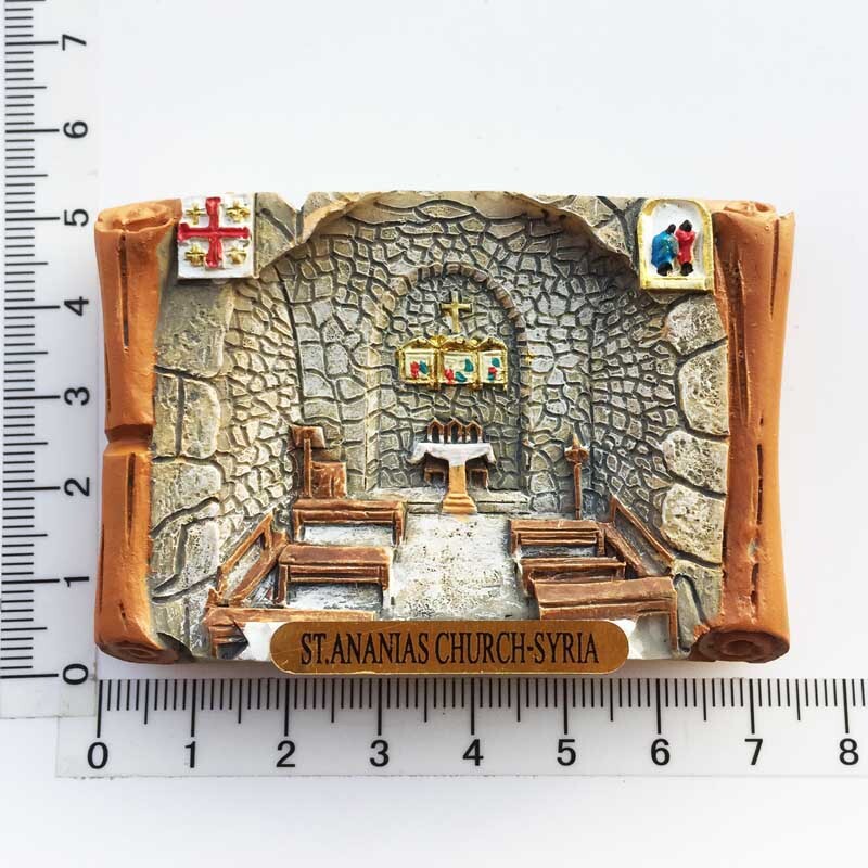 Magneți magnetici pentru frigider pentru Siria, cadou memorial de călătorie, autocolant magnetic pentru frigider pictat în rășină pentru decorarea casei