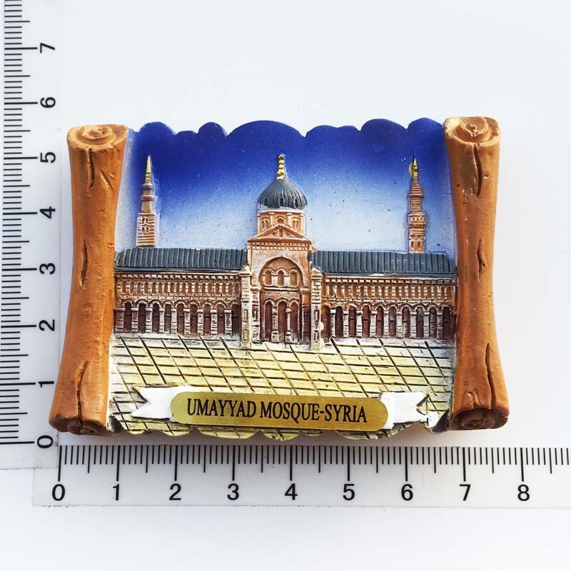 Magneți magnetici pentru frigider pentru Siria, cadou memorial de călătorie, autocolant magnetic pentru frigider pictat în rășină pentru decorarea casei