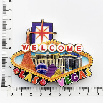 American Las Vegas Travel Fridge Magnets Resin UV World Tourism Collection Magnetic Fridge Magnet Craft Souvenirs