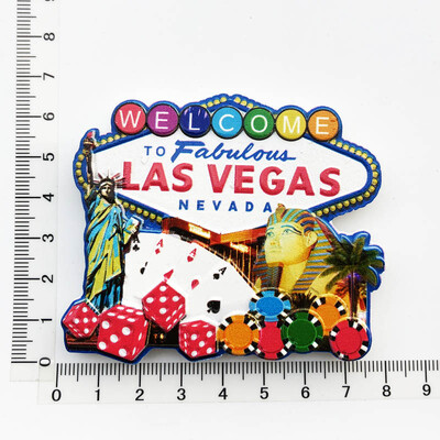 Magneți pentru frigider de călătorie american Las Vegas Rășină UV World Tourism Collection Magnetic pentru frigider Suveniruri artizanale