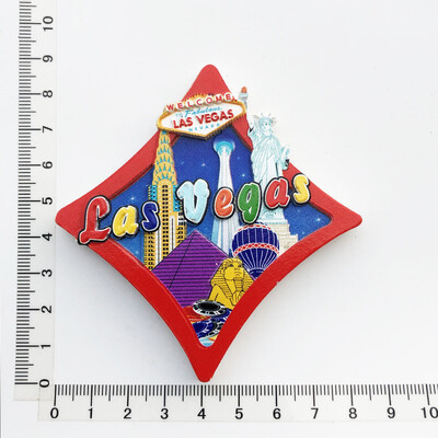 Magneți pentru frigider de călătorie american Las Vegas Rășină UV World Tourism Collection Magnetic pentru frigider Suveniruri artizanale