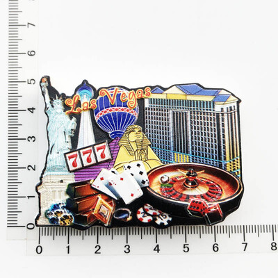 Magneți pentru frigider de călătorie american Las Vegas Rășină UV World Tourism Collection Magnetic pentru frigider Suveniruri artizanale