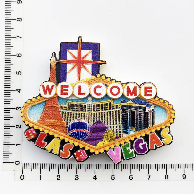 Magneți pentru frigider de călătorie american Las Vegas Rășină UV World Tourism Collection Magnetic pentru frigider Suveniruri artizanale