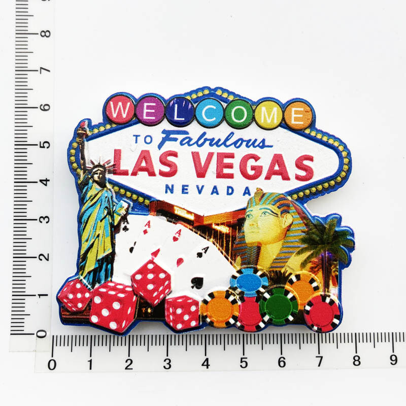 Magneți pentru frigider de călătorie american Las Vegas Rășină UV World Tourism Collection Magnetic pentru frigider Suveniruri artizanale