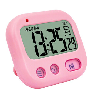 TXL nou Mini ceas cu alarmă pentru copii Cronometru de buzunar pentru studenți japonezi Ceas cu alarmă cu amânare vibrantă Afișare digitală a zilei 5 alarme disponibile