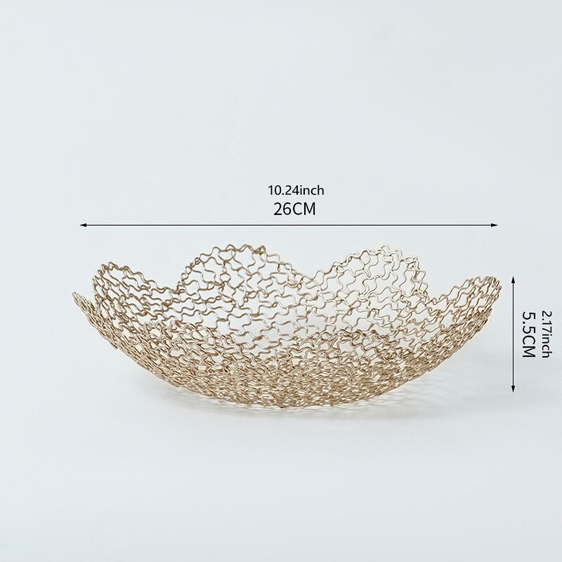 Coș cu fructe din sârmă Bol cu fructe Recipient pentru fructe Coș de depozitare a alimentelor Farfurie de servire pentru casă, casă, contor de bucătărie, sufragerie