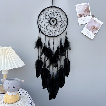 Nordic Dream Catcher Χειροποίητο Λευκό Φτερό Wind Chimes Κρυστάλλινο μενταγιόν τοίχου Δώρα γενεθλίων φεστιβάλ Κρεβατοκάμαρες κρεμαστά στολίδια