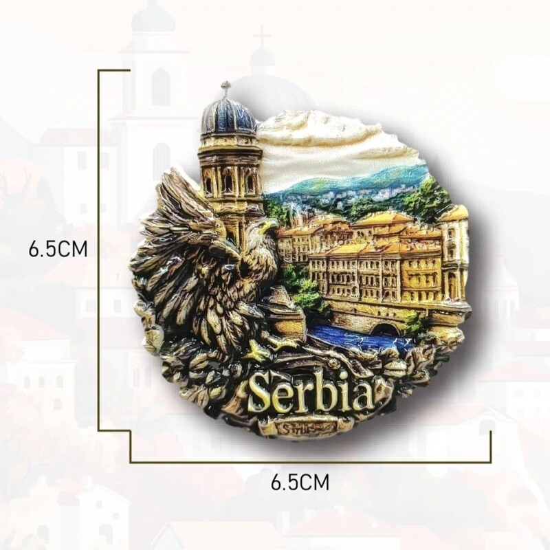 Europa Serbia Rășină 3D Magneți Frigider Suveniruri Turism Autocolant Frigider Decorat Artizanat Cadou