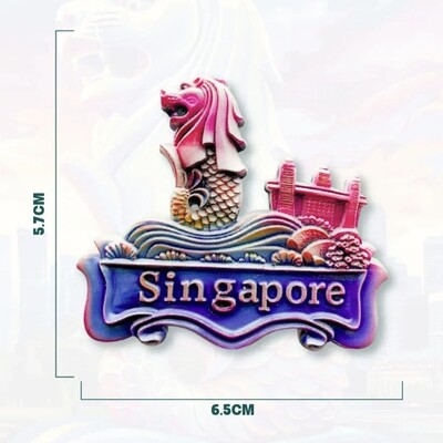 Asia Singapore Rășină 3D Magneți Frigider Suveniruri Turism Autocolant Frigider Decorat Artizanat Cadou
