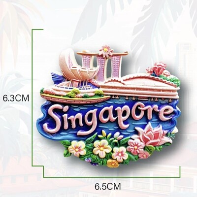 Asia Singapore Rășină 3D Magneți Frigider Suveniruri Turism Autocolant Frigider Decorat Artizanat Cadou