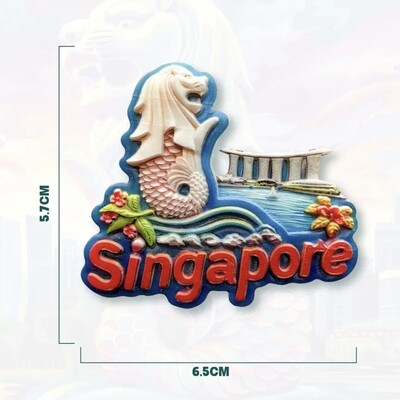 Asia Singapore Rășină 3D Magneți Frigider Suveniruri Turism Autocolant Frigider Decorat Artizanat Cadou
