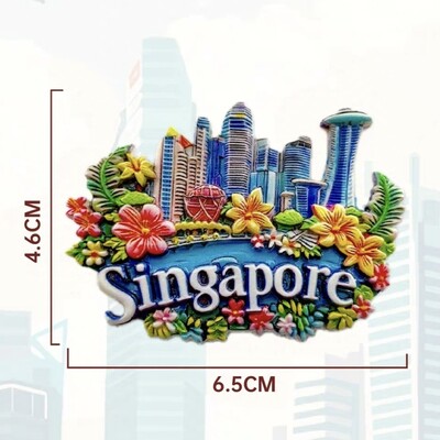 Asia Singapore Rășină 3D Magneți Frigider Suveniruri Turism Autocolant Frigider Decorat Artizanat Cadou