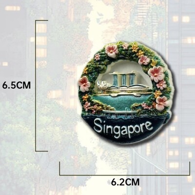 Asia Singapore Rășină 3D Magneți Frigider Suveniruri Turism Autocolant Frigider Decorat Artizanat Cadou