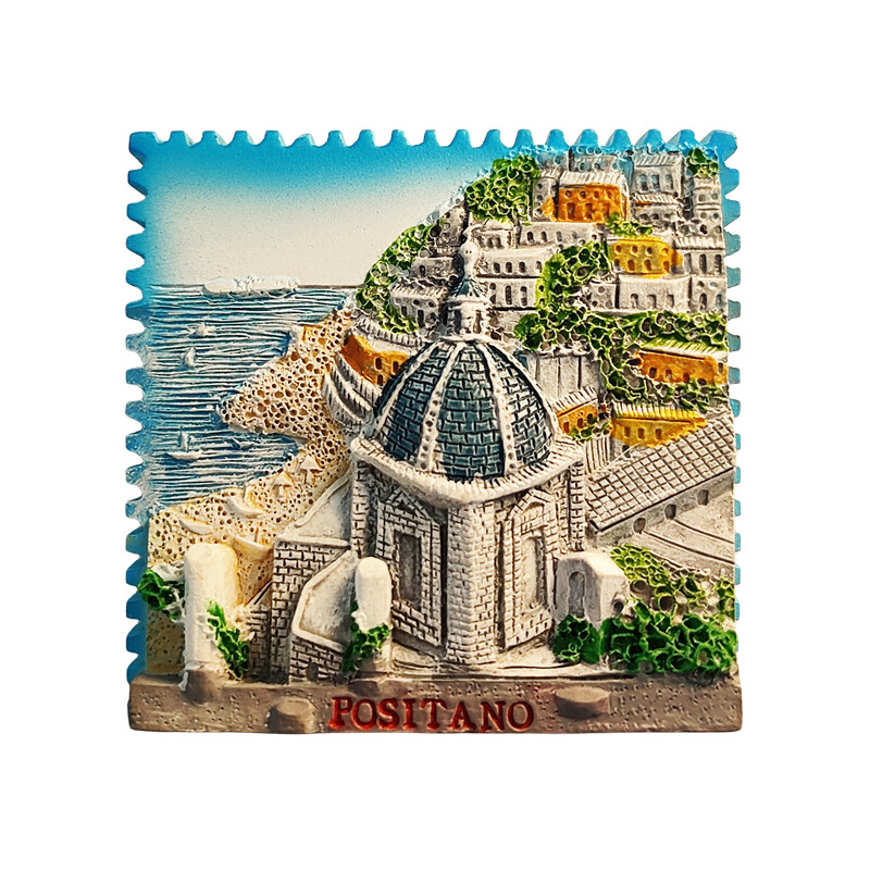 Italia，Campania，Positano，Stereoscopic 3D，Suveniruri turistice，Pictură pe rășină，Decor acasă，Magneți pentru frigider ﻿